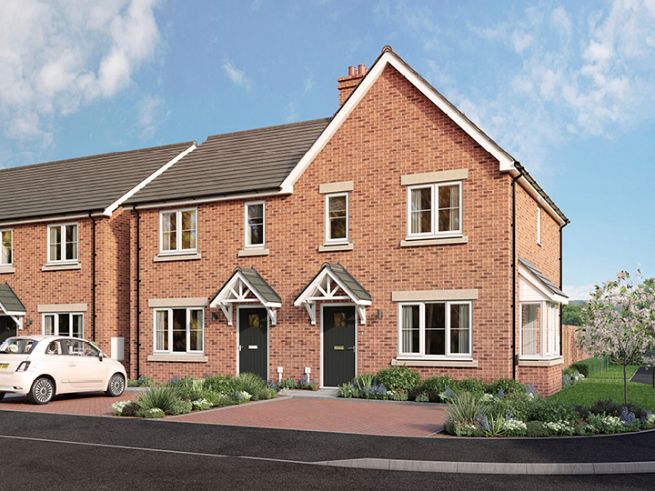 2 bedroom house (left) - artist's impression subject to change. Please note that the above computer generated image is representative of the house type and not the specified plot as some details may vary.